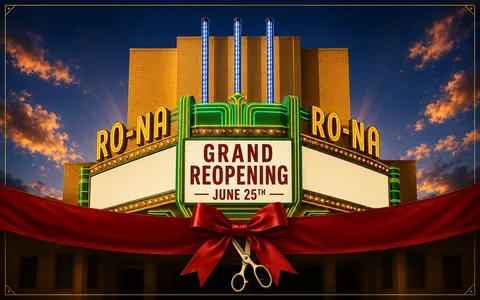 Grand Reopening — Ro-Na Theater & Conference Center, June 25th